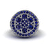 4.1ct Sapphire Men's Cluster Pinky Ring - August No. 15 image 3