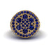 4.1ct Sapphire Men's Cluster Pinky Ring - August No. 13 image 3