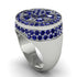 4.1ct Sapphire Men's Cluster Pinky Ring - August No. 15 image 1