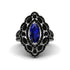 Sapphire Three Layer Halo Marquise Ring - Destiny No. 45 image 1