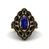 Sapphire Three Layer Halo Marquise Ring - Destiny No. 43 image 1