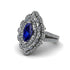 Sapphire Three Layer Halo Marquise Ring - Destiny No. 15 image 3