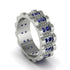Sapphire Wavy Gold Men's Wedding Ring - Joshua No. 15 image 1