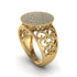 Diamond Signet Filigree Pave Engagement Ring - Rylie No. 1 image 1