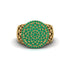 Emerald Signet Filigree Pave Engagement Ring - Rylie No. 4 image 3