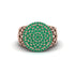 Emerald Signet Filigree Pave Engagement Ring - Rylie No. 5 image 3