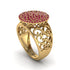 Ruby Signet Filigree Pave Engagement Ring - Rylie No. 10 image 1