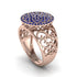 Sapphire Signet Filigree Pave Engagement Ring - Rylie No. 14 image 1