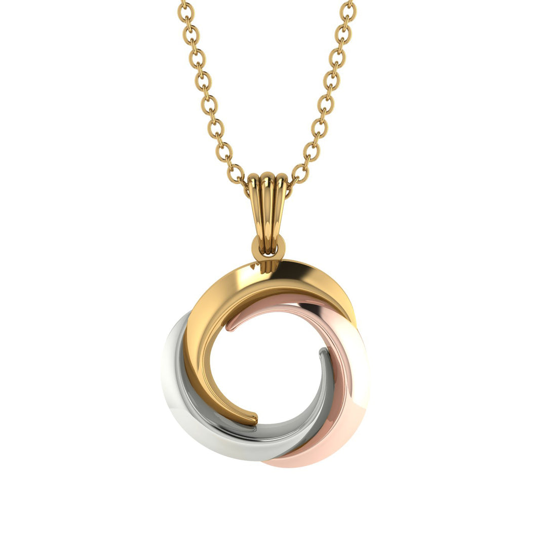 Stunning Three-Round Intertwined Necklace - Angela No. 4