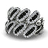Black Diamond Stylish Bloom Fashion Ring - Drew No. 9 image 1