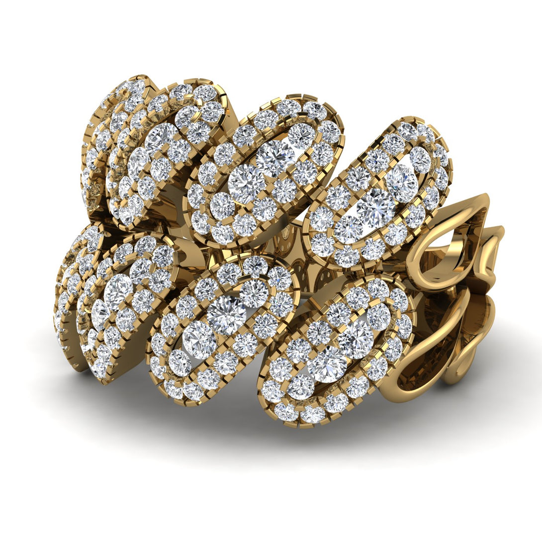Diamond Stylish Bloom Fashion Ring - Drew No. 1
