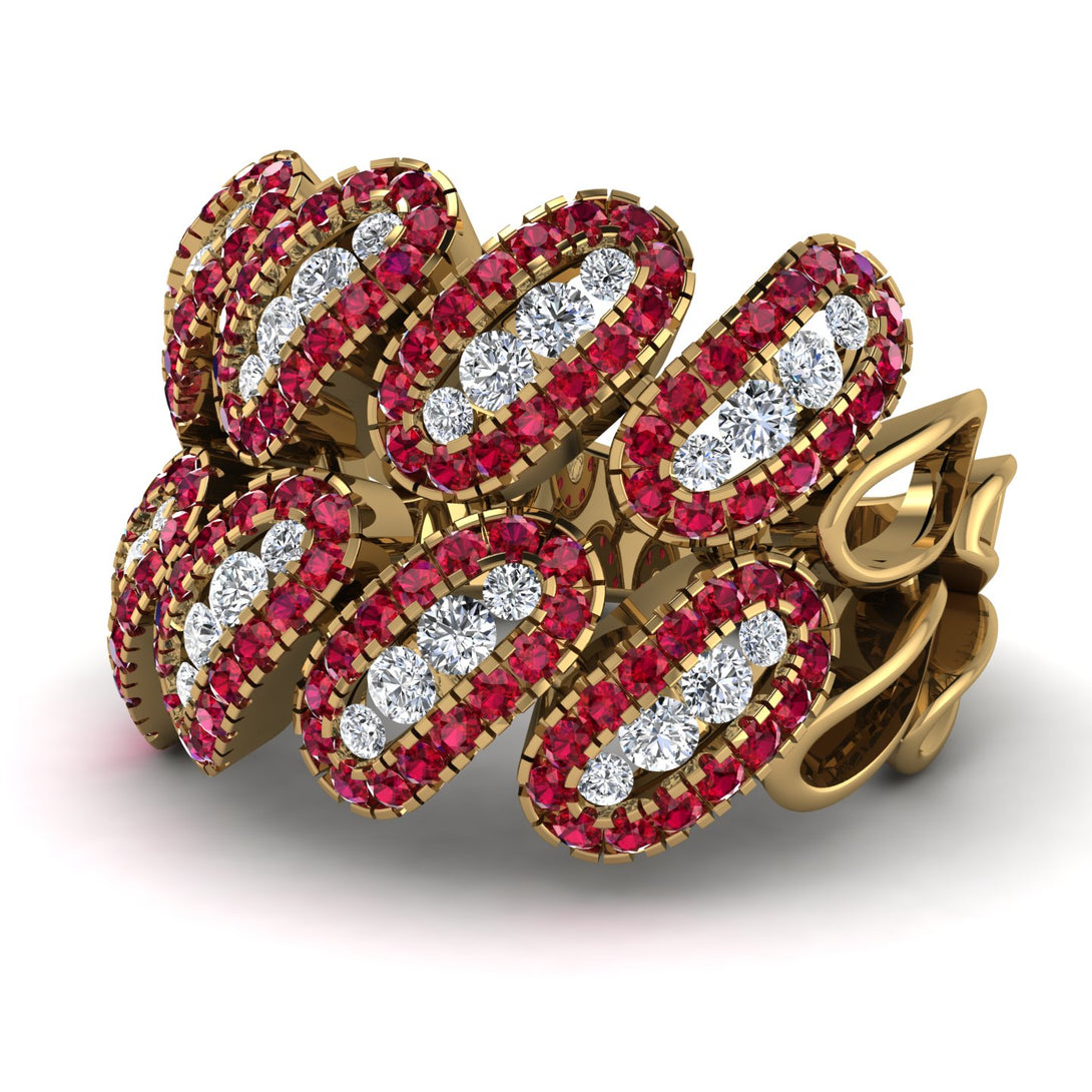 Diamond Stylish Bloom Fashion Ring - Drew No. 46