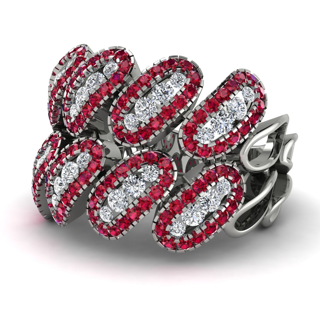 Diamond Stylish Bloom Fashion Ring - Drew No. 48