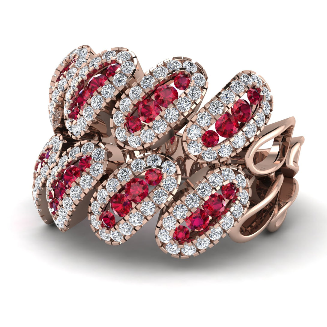 Ruby Stylish Bloom Fashion Ring - Drew No. 11