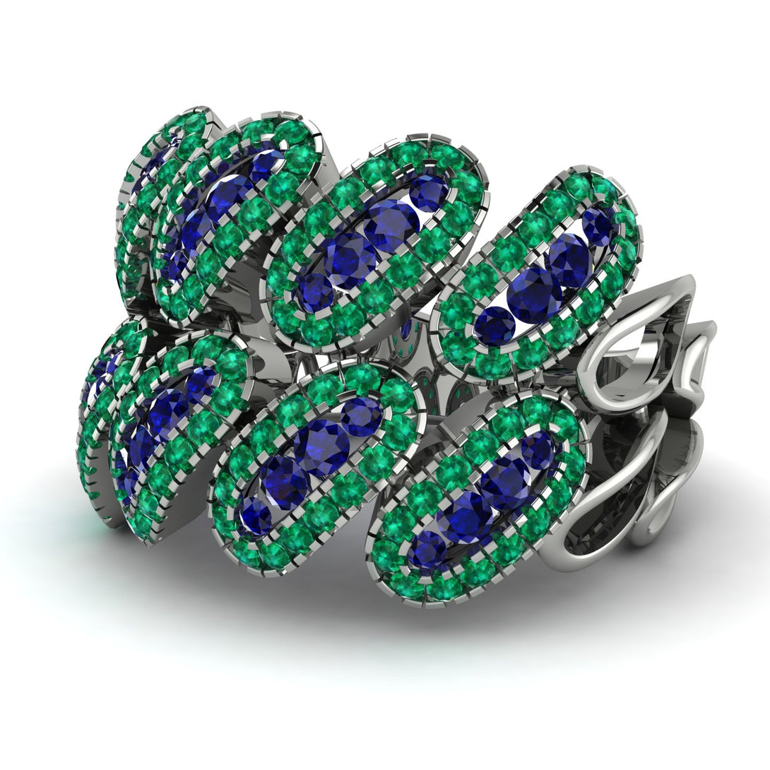 Sapphire Stylish Bloom Fashion Ring - Drew No. 30
