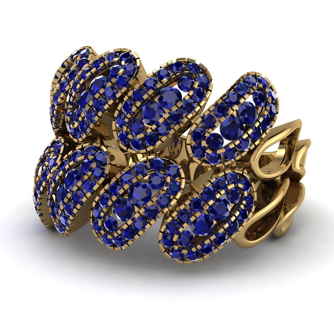 Sapphire Stylish Bloom Fashion Ring - Drew No. 73