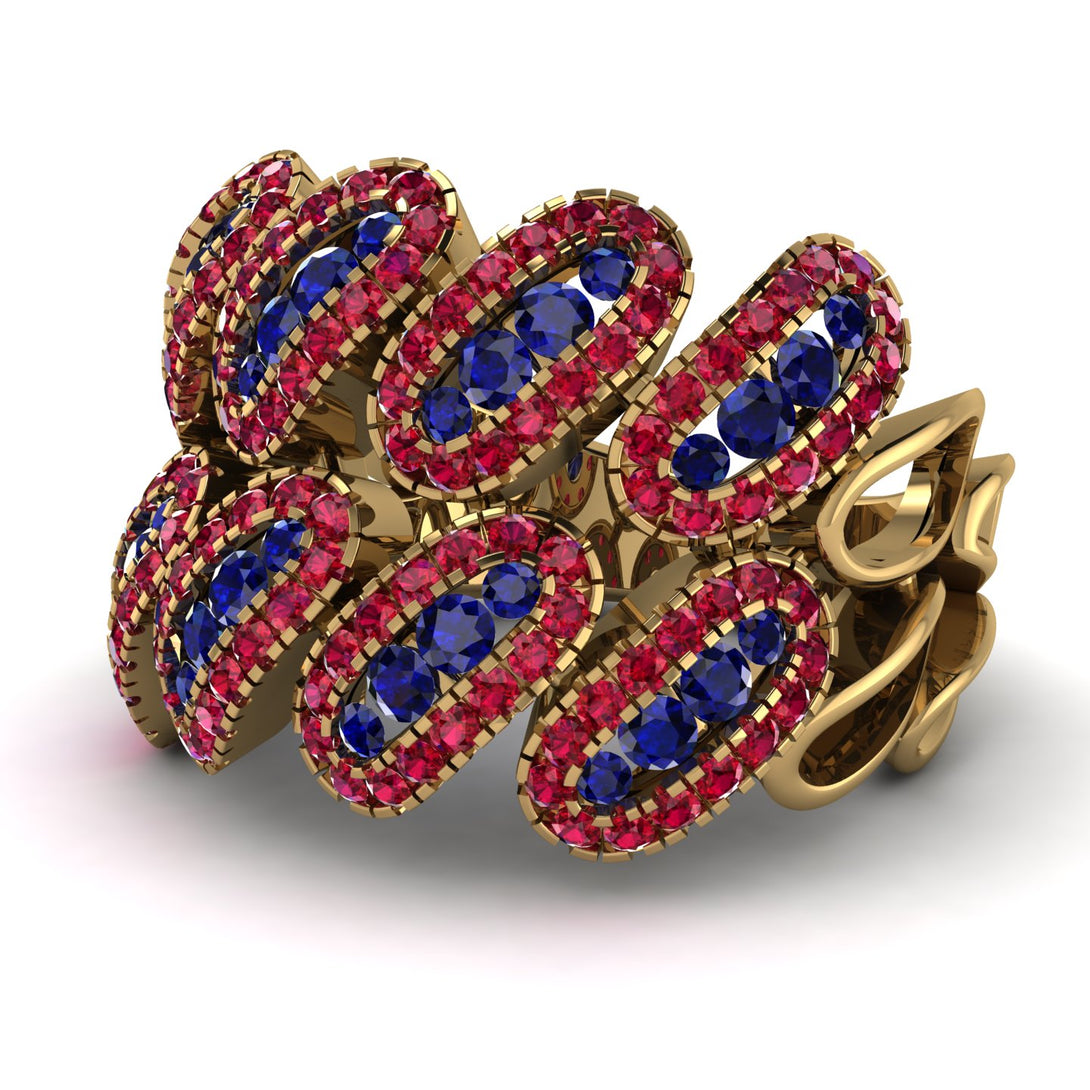 Sapphire Stylish Bloom Fashion Ring - Drew No. 58