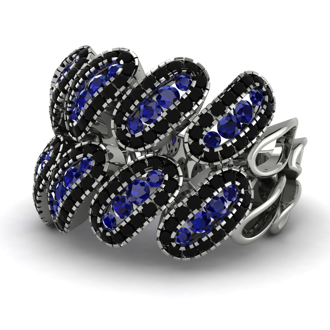 Sapphire Stylish Bloom Fashion Ring - Drew No. 45