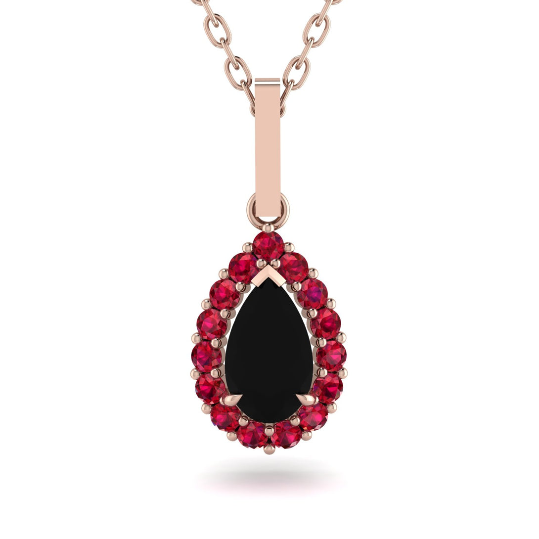 Black Diamond Tear Of Eternity Pendant - Jolene No. 53