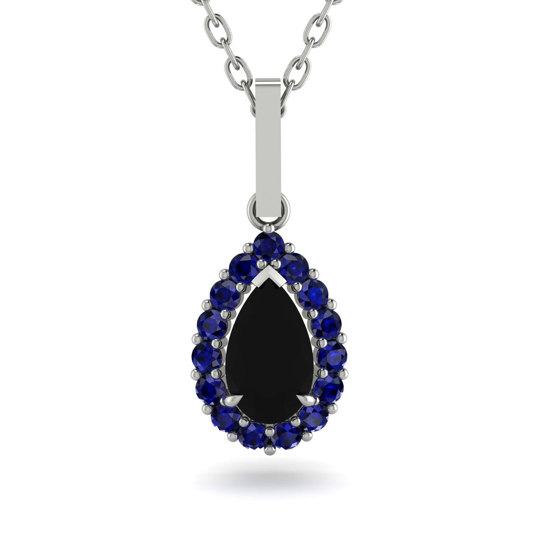 Black Diamond Tear Of Eternity Pendant - Jolene No. 69