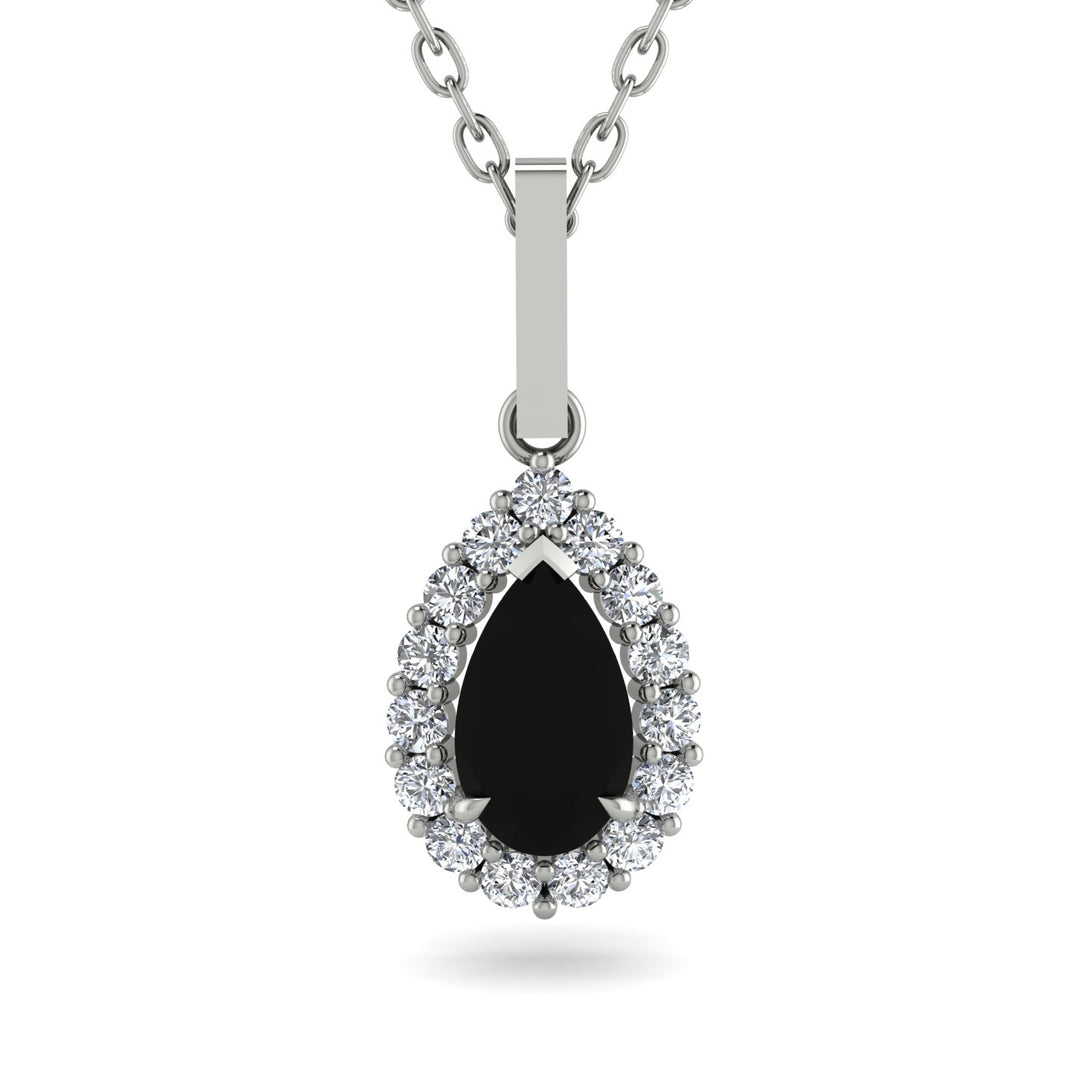 Black Diamond Tear Of Eternity Pendant - Jolene No. 9