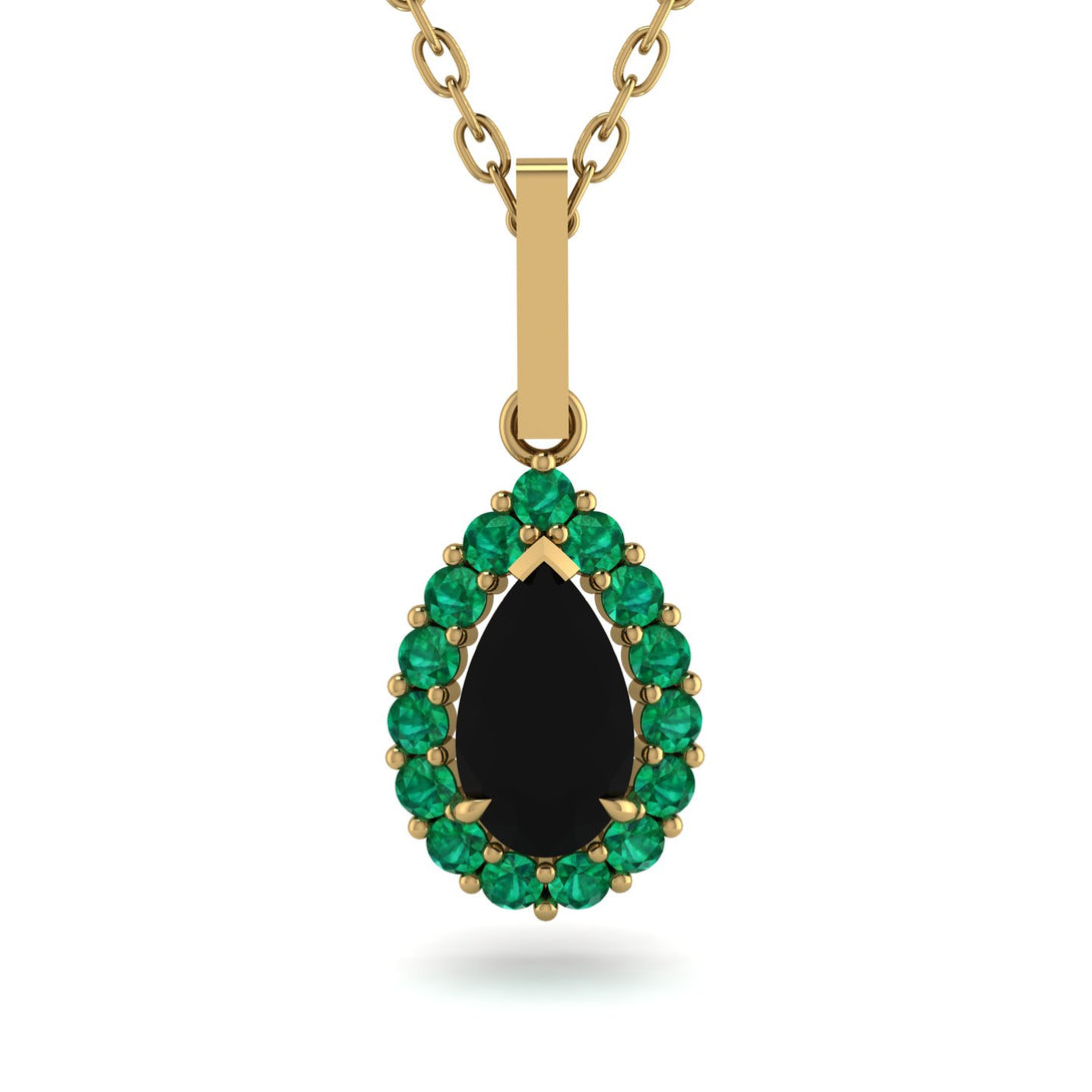 Black Diamond Tear Of Eternity Pendant - Jolene No. 22