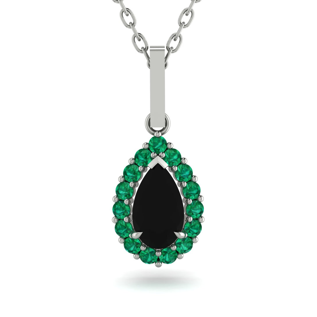 Black Diamond Tear Of Eternity Pendant - Jolene No. 24
