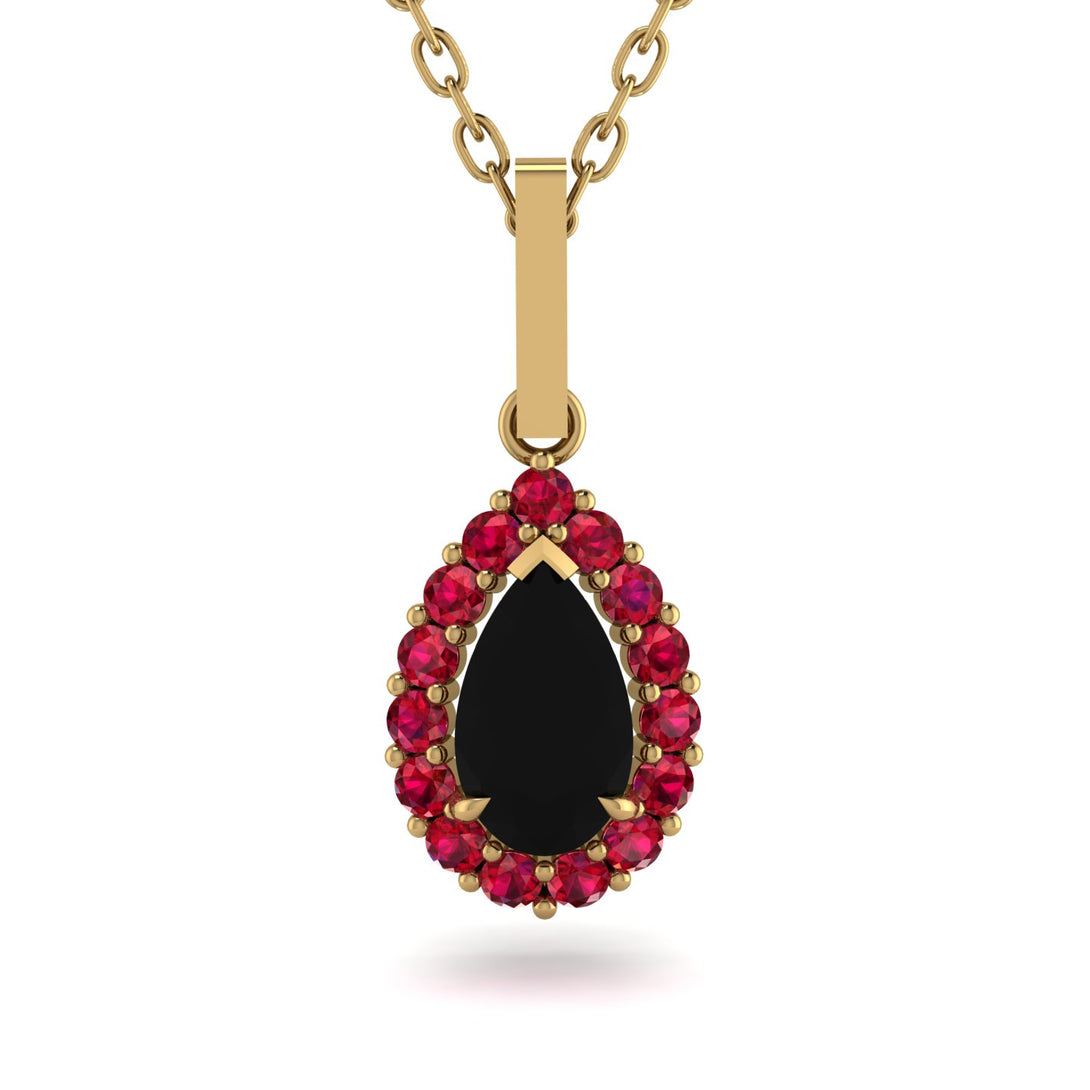 Black Diamond Tear Of Eternity Pendant - Jolene No. 52