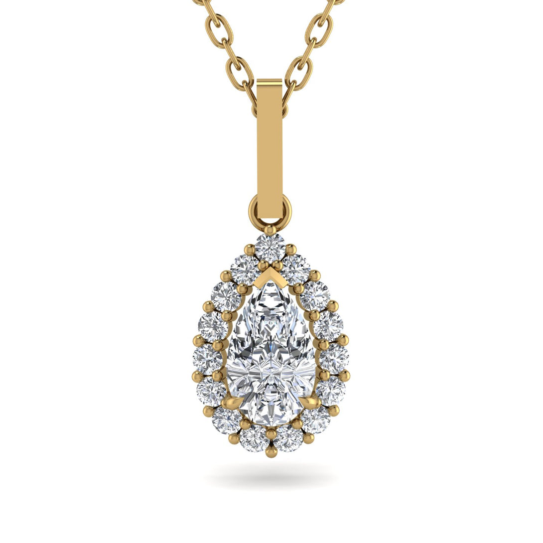 Diamond Tear Of Eternity Pendant - Jolene No. 1