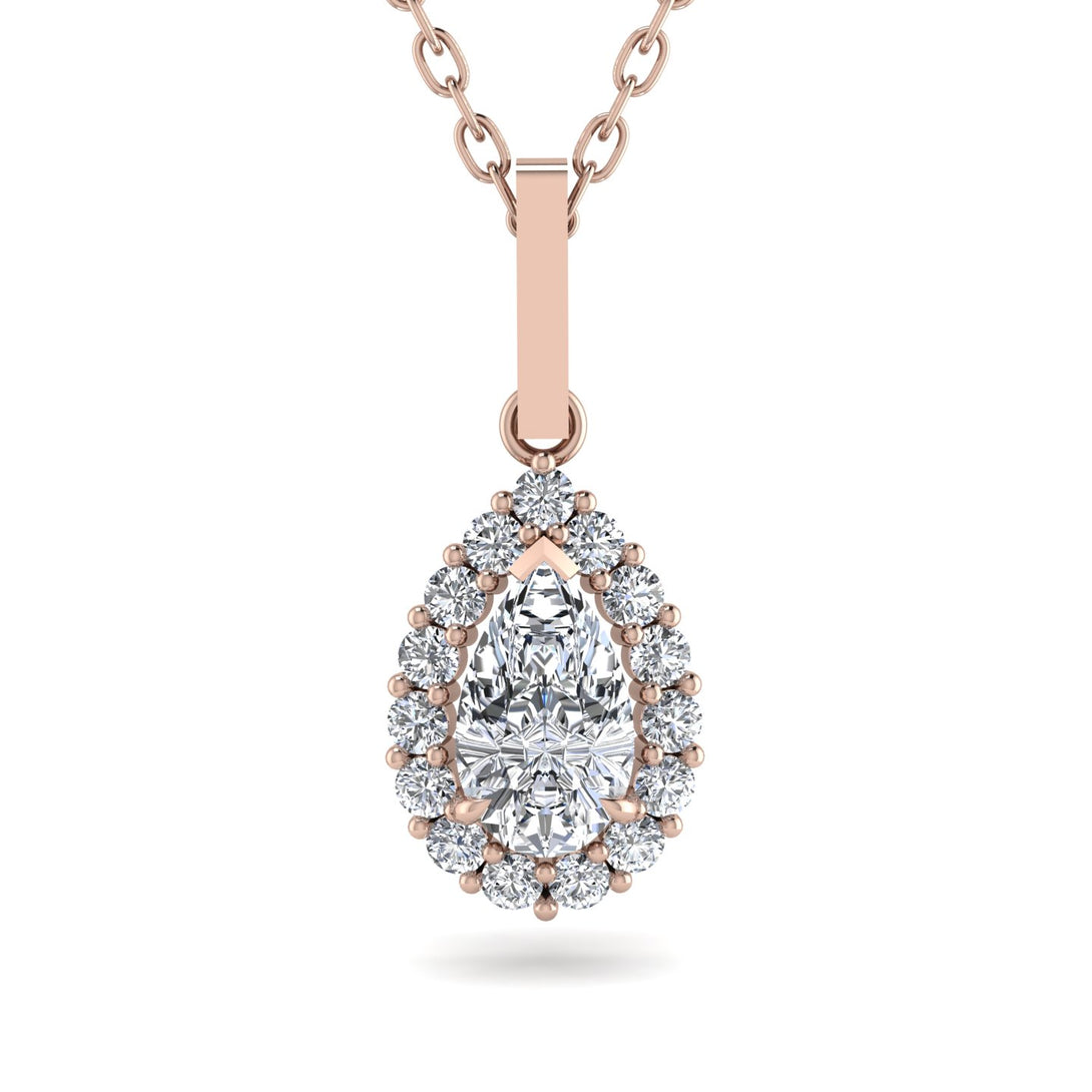 Diamond Tear Of Eternity Pendant - Jolene No. 2