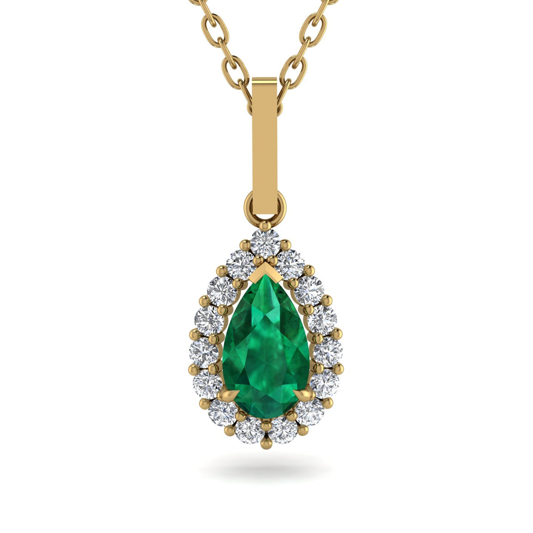 Emerald Tear Of Eternity Pendant - Jolene No. 4