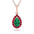 Emerald Tear Of Eternity Pendant - Jolene No. 50 image 1