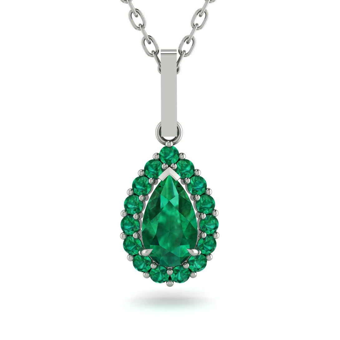 Emerald Tear Of Eternity Pendant - Jolene No. 21