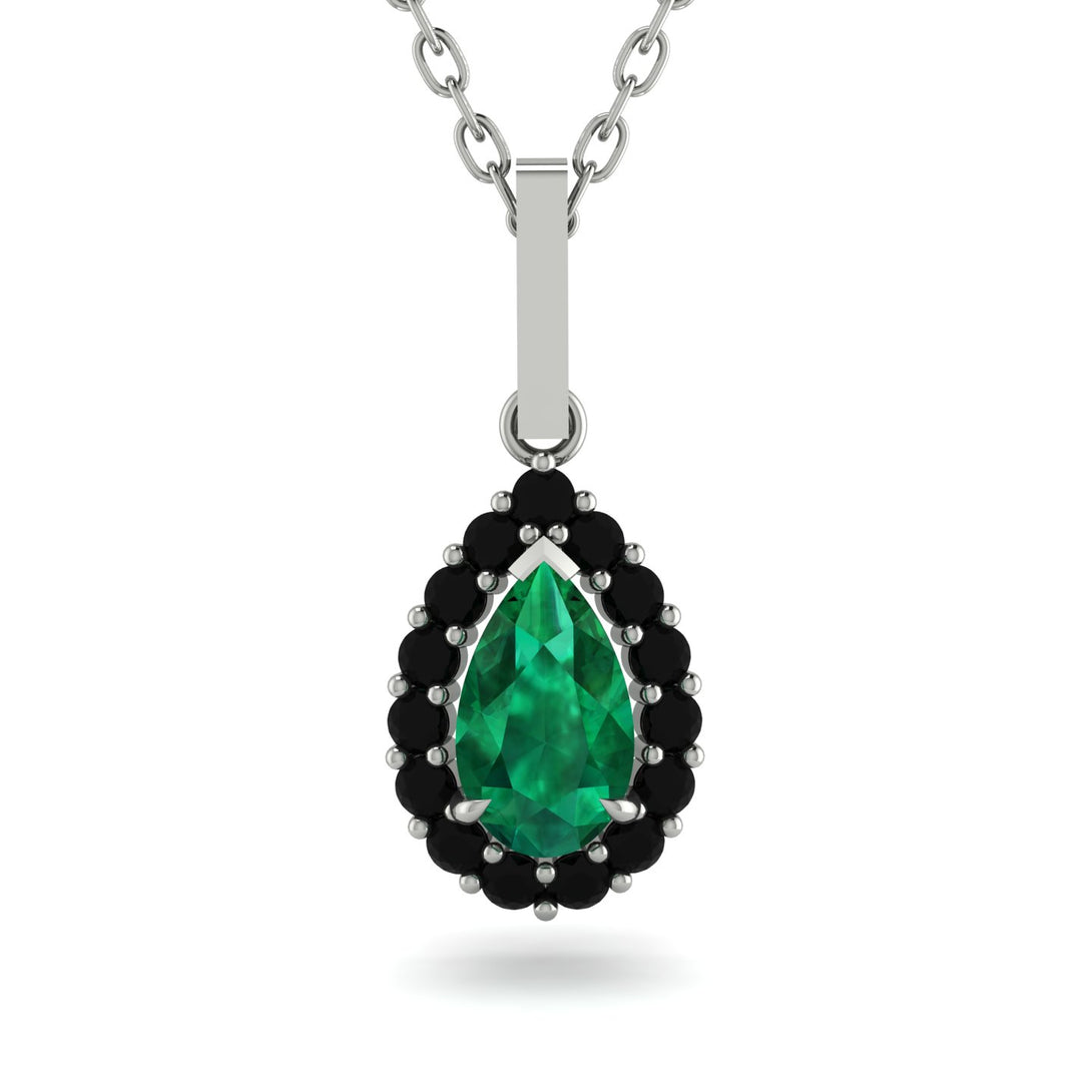 Emerald Tear Of Eternity Pendant - Jolene No. 36