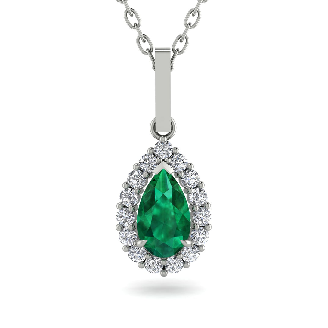 Emerald Tear Of Eternity Pendant - Jolene No. 6