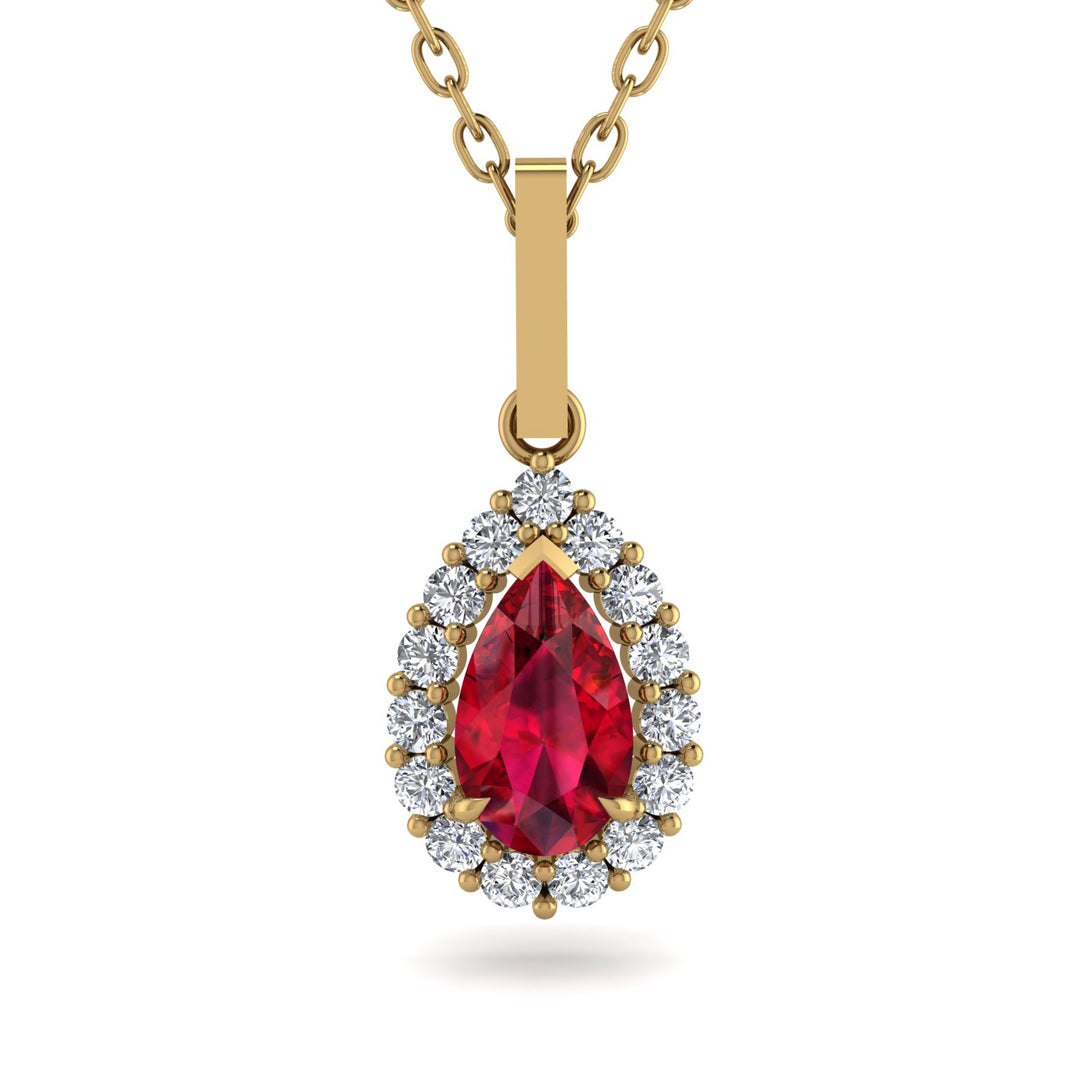 Ruby Tear Of Eternity Pendant - Jolene No. 10