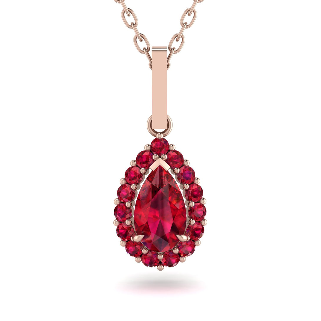 Ruby Tear Of Eternity Pendant - Jolene No. 56
