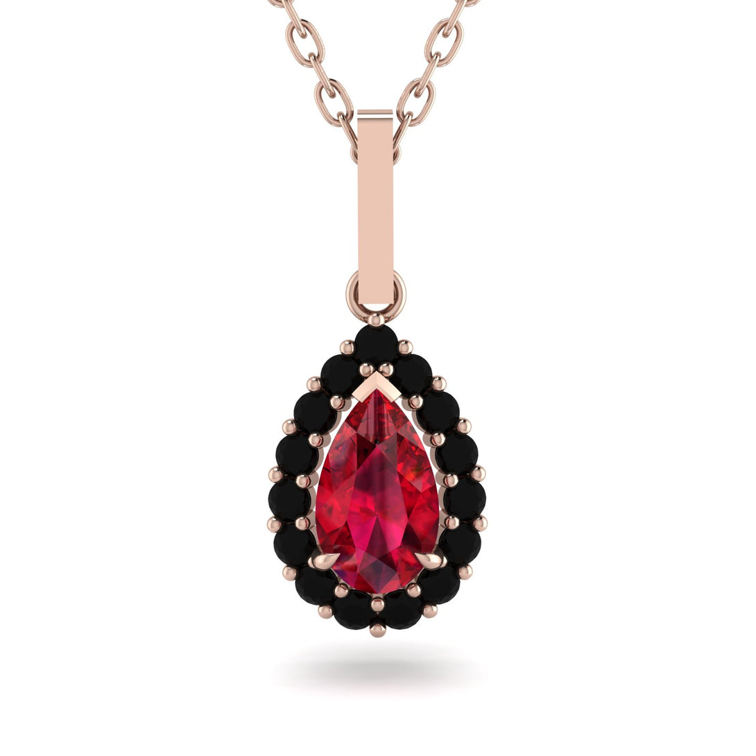 Ruby Tear Of Eternity Pendant - Jolene No. 41