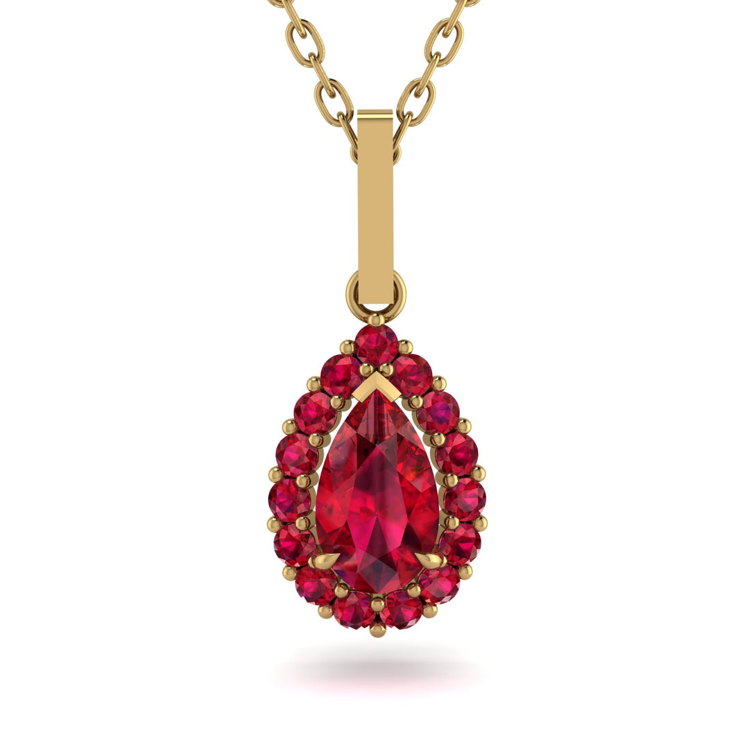 Ruby Tear Of Eternity Pendant - Jolene No. 55