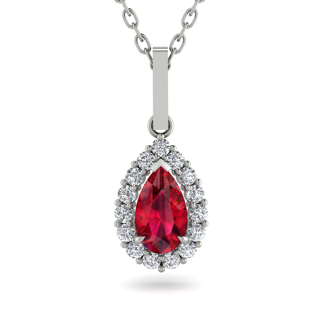 Ruby Tear Of Eternity Pendant - Jolene No. 12