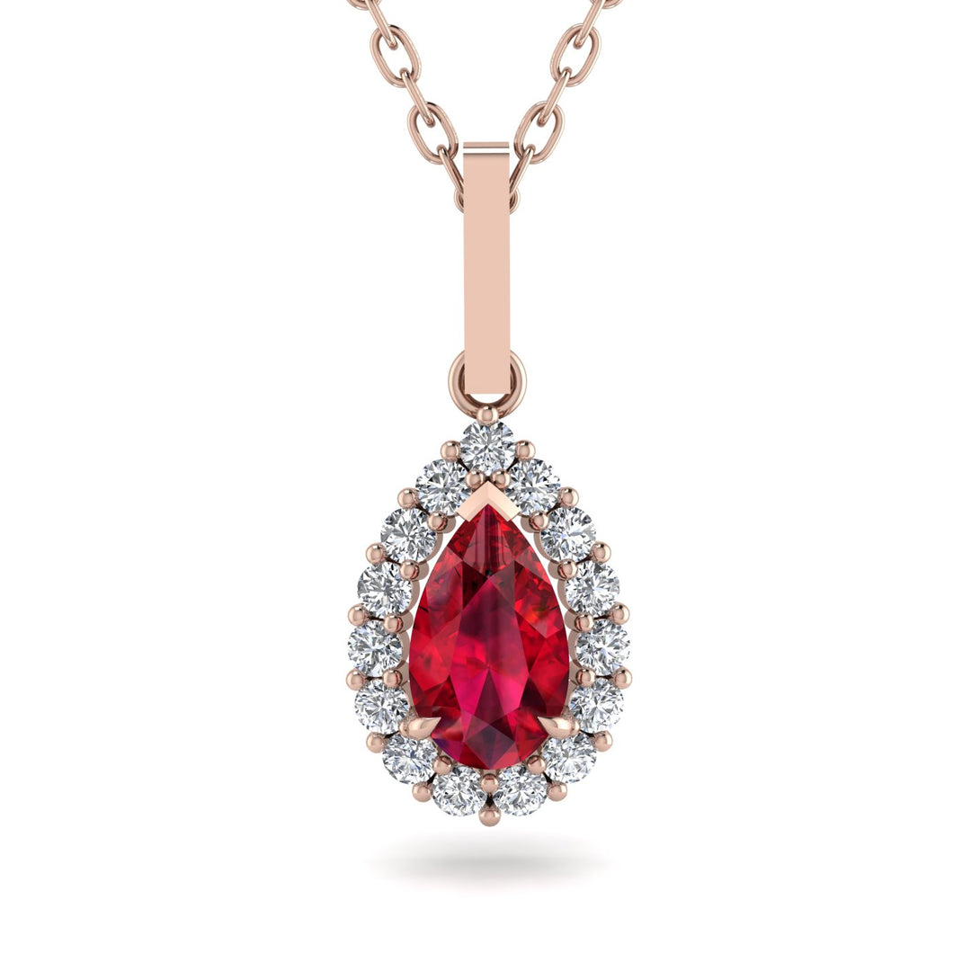 Ruby Tear Of Eternity Pendant - Jolene No. 11