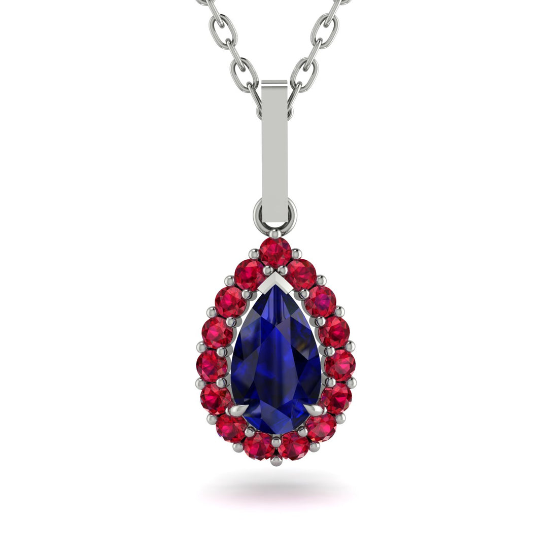 Sapphire Tear Of Eternity Pendant - Jolene No. 60