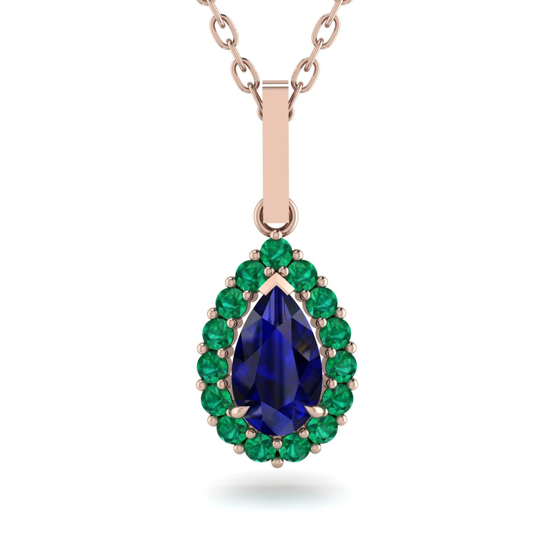 Sapphire Tear Of Eternity Pendant - Jolene No. 29