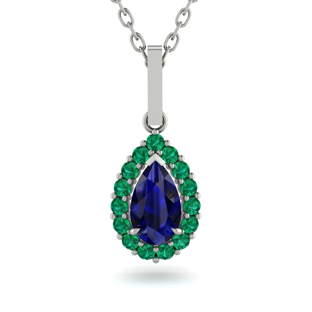 Sapphire Tear Of Eternity Pendant - Jolene No. 30