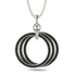 Three Circle Necklace With Black Diamond - Octavia No. 9 image 1