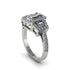 Diamond Three Halo Radiance Engagement Ring - Emely No. 3 image 1