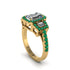 Diamond Three Halo Radiance Engagement Ring - Emely No. 16 image 1