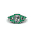 Diamond Three Halo Radiance Engagement Ring - Emely No. 18 image 2