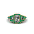Diamond Three Halo Radiance Engagement Ring - Emely No. 16 image 2