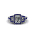 Diamond Three Halo Radiance Engagement Ring - Emely No. 63 image 2